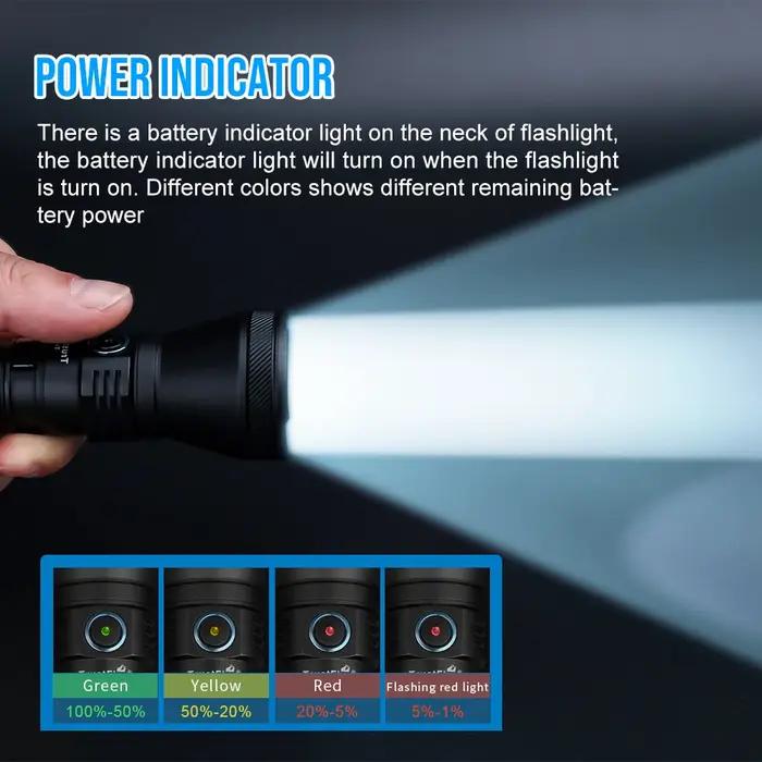 Trustfire T40R armée tactique lampe de poche LED 1800lumen 550 mètres Rechargeable 18650 lampe avec