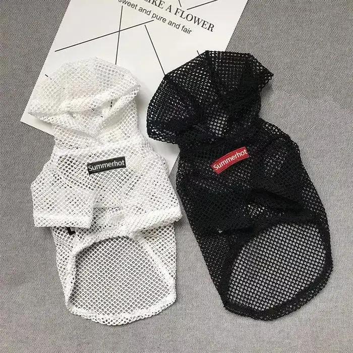 Sweat à capuche en maille pour chien, pull léger pour animaux de compagnie, vêtements pour petits et moyens chiens, pull Chihuahua, respirant, toutes saisons, chaud, été