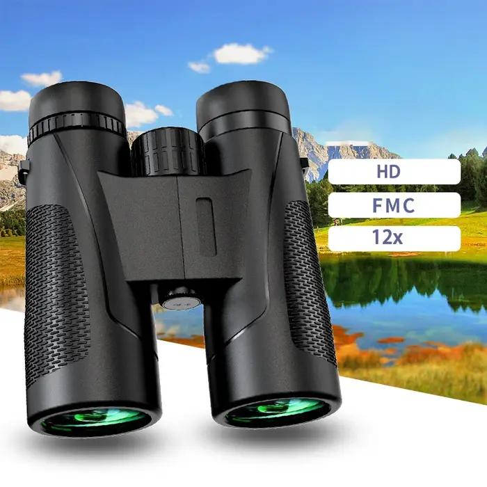 Jumelles professionnelles 12x42 BAK4 pour chasse militaire - Vision basse lumière étanche longue portée