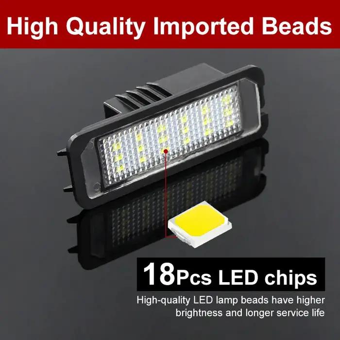 Kit d'éclairage de plaque de planificateur de numéro à LED blanche, lumière automatique Canbus, styl