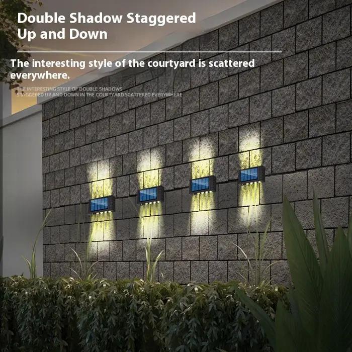 4/6/8/10LED s lampe murale solaire cour rue décor lumière extérieure étanche haut et bas éclairage l