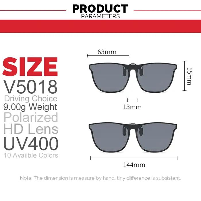 VIVIBEE Lunettes de soleil à clipser relevables surdimensionnées polarisées pour hommes 2026, photoc