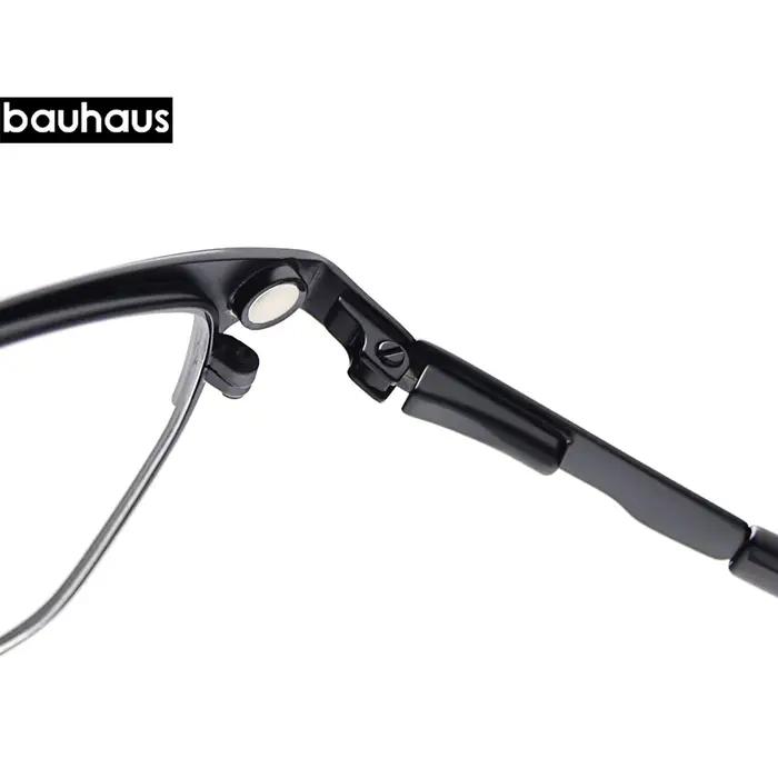 Lunettes à clip magnétique polarisées pour hommes, lunettes carrées rétro, cadre optique pour contre