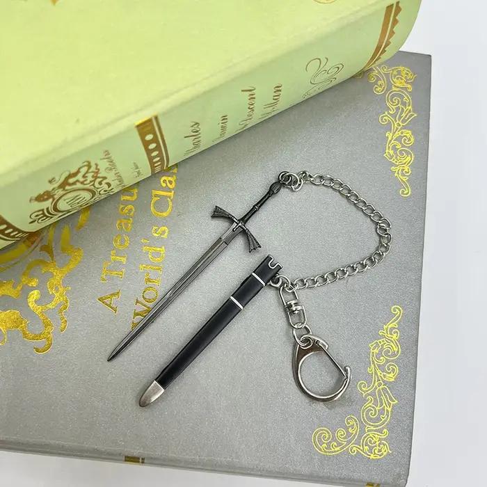 9cm Dark Sister Sword Visenya Targaryen Jeu GOT of Thrones American Drama Peripherals 1:12 Métal Arme Porte-clés Jouet Garçon Artisanat Dropshipping Vente en gros Offre Spéciale Cadeaux Nouvelle Arriv
