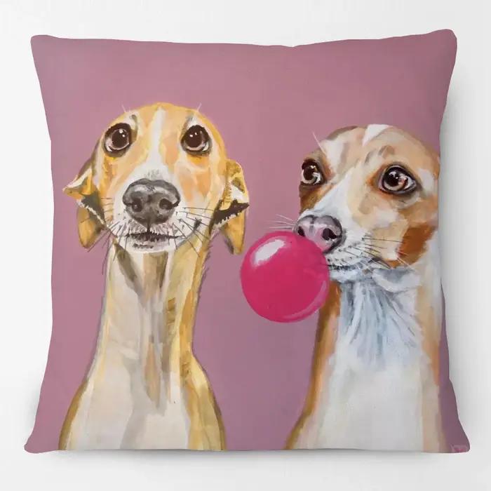 Housses de coussin décoratives avec motifs de chiens (Greyhound