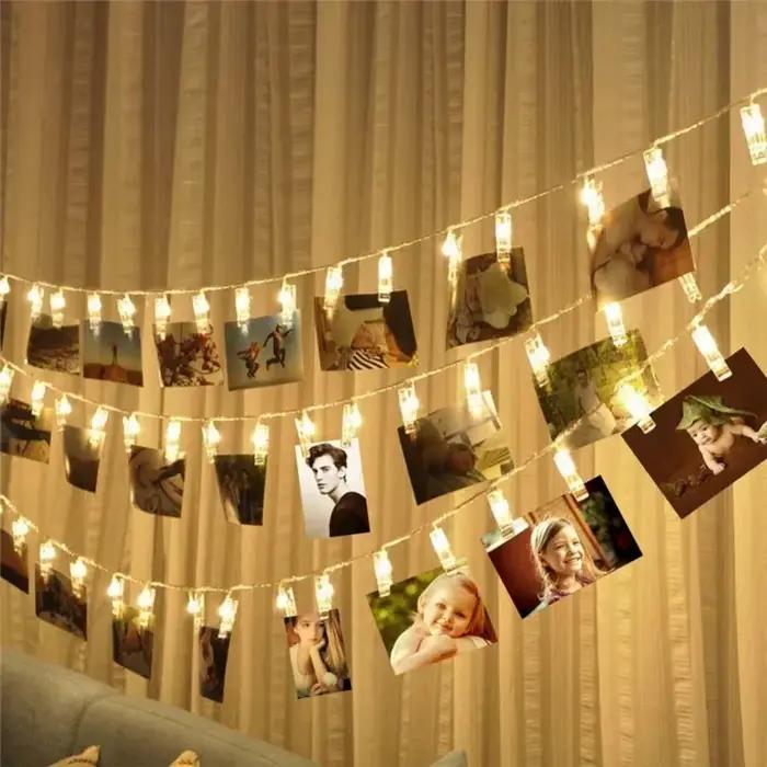 3m 20 LED Photo Clip fée chaîne lumières porte-carte guirlande lampe pour noël fête de mariage fée l