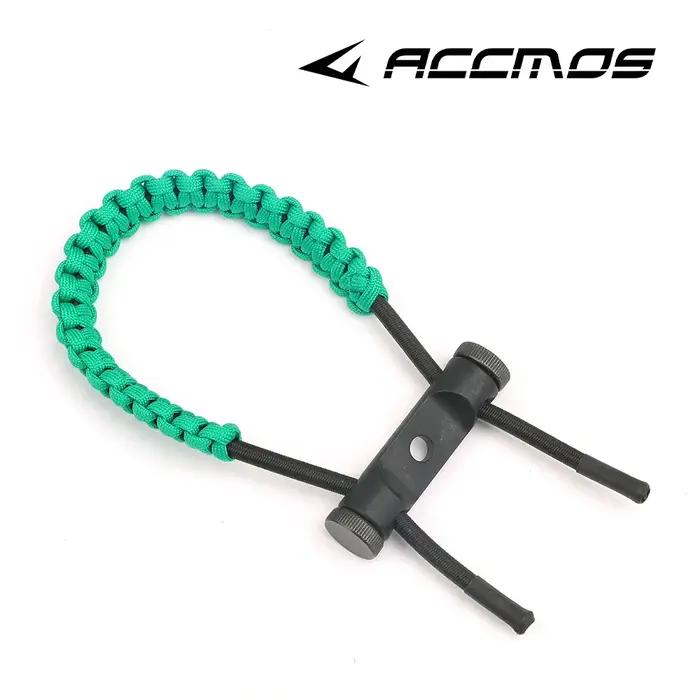 Sangle de poignet pour arc à poulies en cordon de parachute tressé réglable, 18 couleurs, accessoire de tir et de chasse