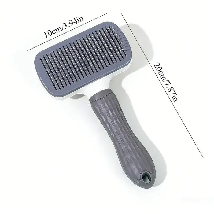 Brosse de toilettage pour animaux de compagnie avec système d'élimination des poils en un clic
