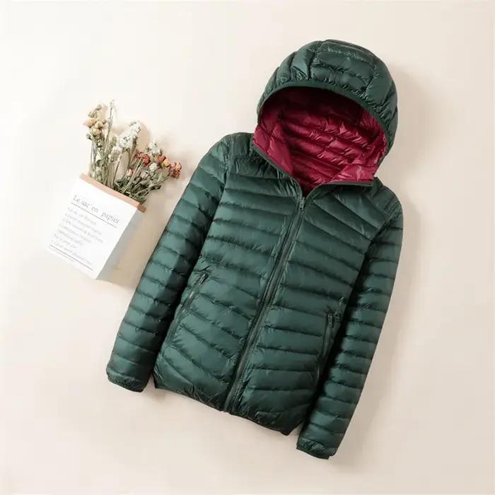 Sanishroly – doudoune réversible pour femme, manteau en duvet de canard blanc Ultra léger, 7XL, auto