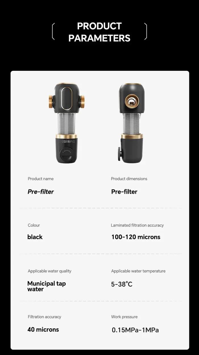 Purificateur d'eau ZILISI sous évier avec pré-filtre acier inoxydable eau pure pour maison occasions spéciales blanc noir