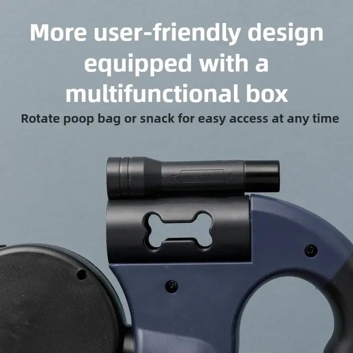 Laisse Double rétractable pour petits chiens, 3M, réfléchissante, pivotante à 360 degrés, sans enchevêtrement, pour animaux de compagnie, avec lumières LED
