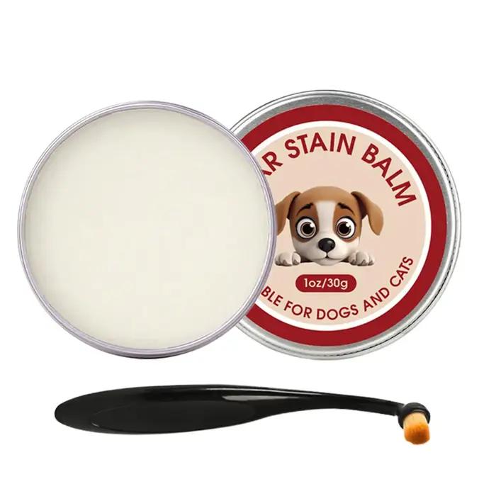 Baume nettoyant pour les taches de larmes de chien 40g avec brosse, nettoyant pour les yeux, chiens,
