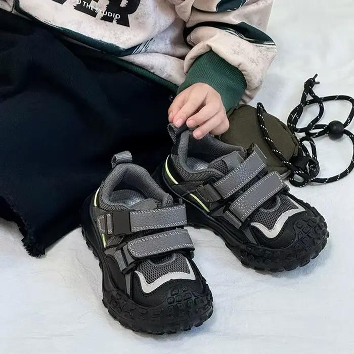 Baskets Chunky pour Enfants 2026 Nouvelles Chaussures d'Hiver en Coton à Velcro avec Semelle Crantée