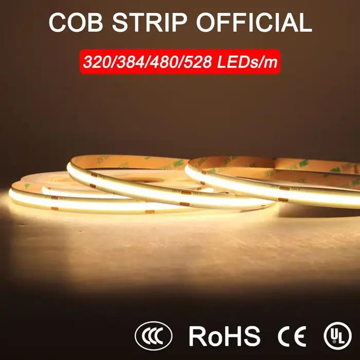 MALIIGAZA COB LED bande 5mm 8mm 10mm largeur Nature chaude couleur blanc froid Flexible 12V 24V LED