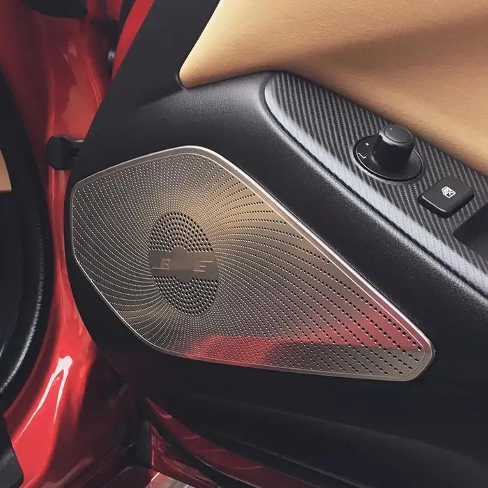 Accessoires de voiture colonne avant klaxon de toit capot couvercle de haut-parleur son cadre décora