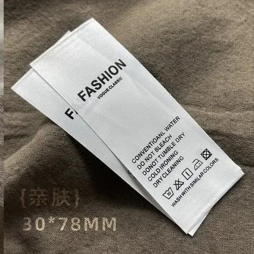 L'étiquette de composant de coton de ruban de marque