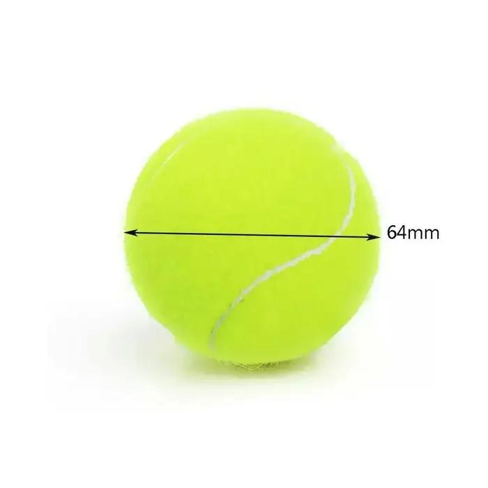 Balle de tennis en fibre de caoutchouc haute élasticité jaune pour entraînement compétition et divertissement en plein air