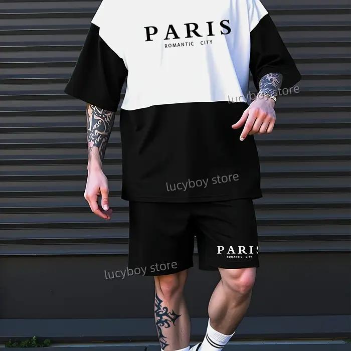 T-shirt de sport imprimé et ensemble d'objectifs imbriqués pour hommes survêtement de luxe respirant confortable pour homme occasions spéciales
