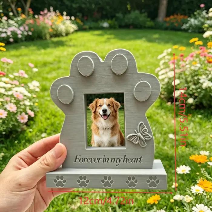 Pierre commémorative créative pour chien avec empreinte de patte