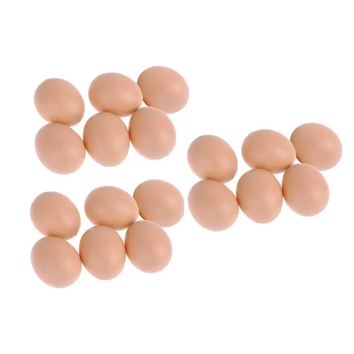 6/12/18/30 pièces oeuf à couver poule de pâques volaille trappe élevage Simulation faux oeufs artificiels en plastique pour aider les poulets la peine des oeufs
