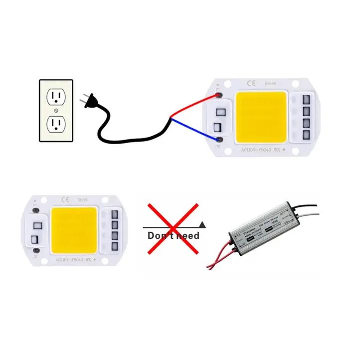 Puce LED COB de Croissance, Lampe Phyto Complète, 110V/220V, 20W 30W 50W, Intelligente, pour Plantes
