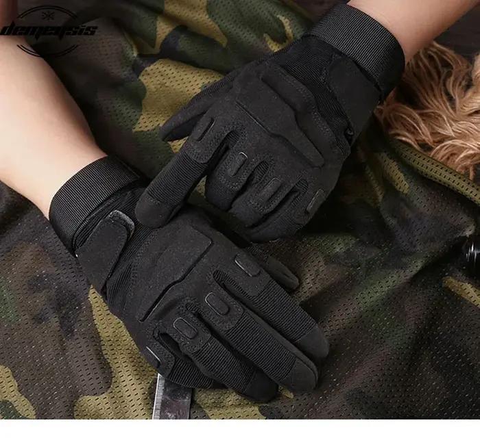 Gants tactiques chasse plein doigts - Gants de tir paintball airsoft et vélo outdoor anti-dérapants