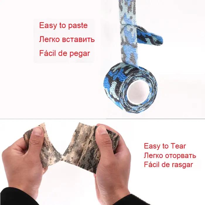 Ruban camouflage réutilisable auto-adhésif - Bandes de camouflage pour fusil et équipement de chasse