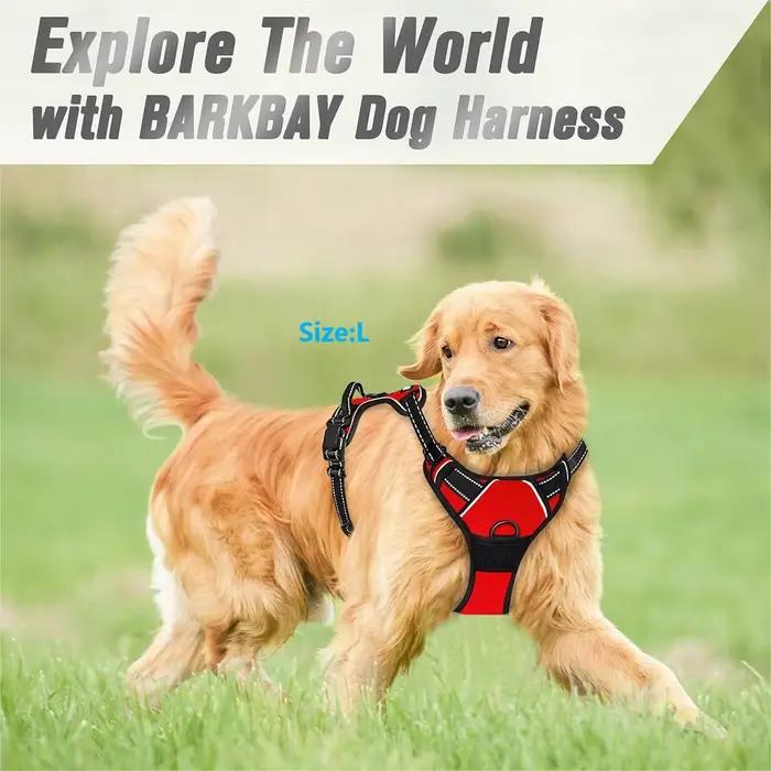 Harnais pour chien réglable anti-traction avec clip frontal