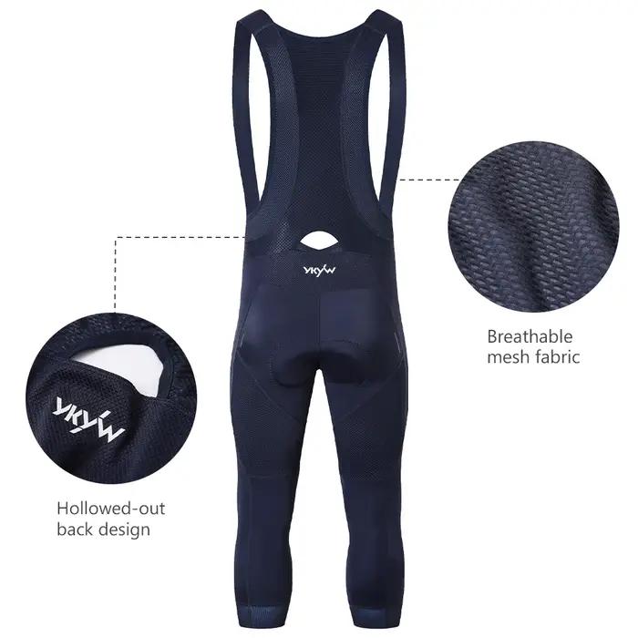 Ykywbike hommes cyclisme cuissard 3/4 hommes 6 heures Ride rembourré Shorts Pro route vélo collants