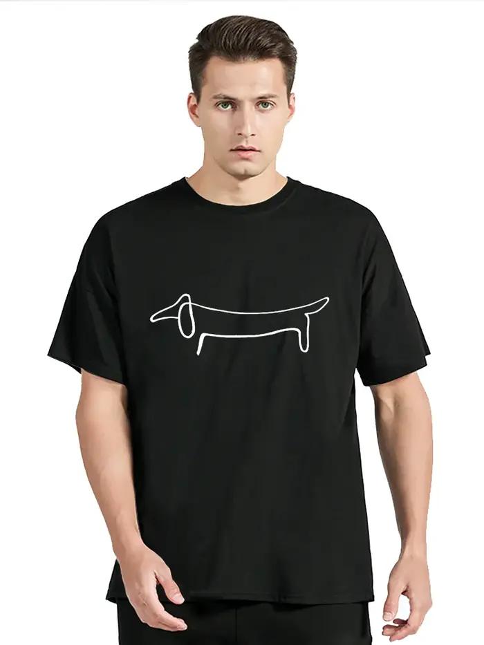 Drôle teckel chien impression T-shirt mode décontracté Fitness