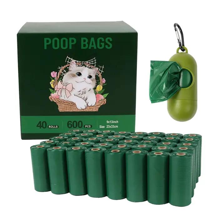 40 pièces/boîte dégradable EPI chien merde sac porte-sac poubelle pour animaux de compagnie en relie