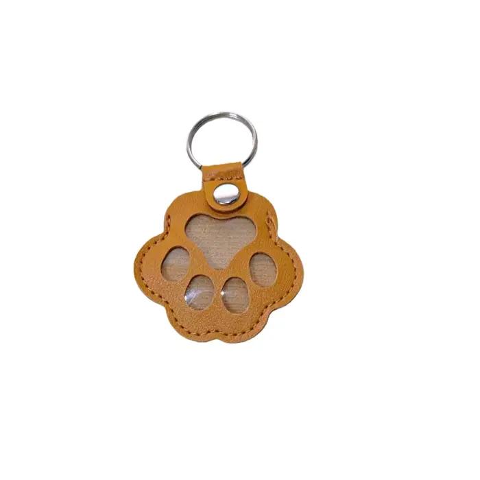 Porte-clés en poils de chien, porte-clés de rangement de poils d'animaux, porte-clés en forme de pat