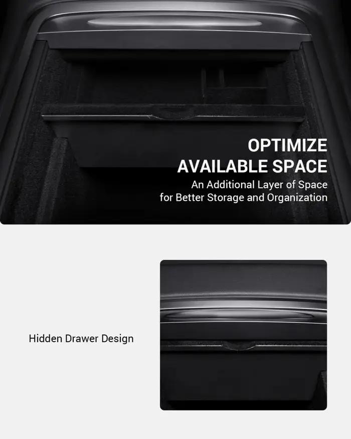 Plateau de rangement pour Console centrale Tesla modèle Y/3, boîte de rangement pour accoudoir, tiro