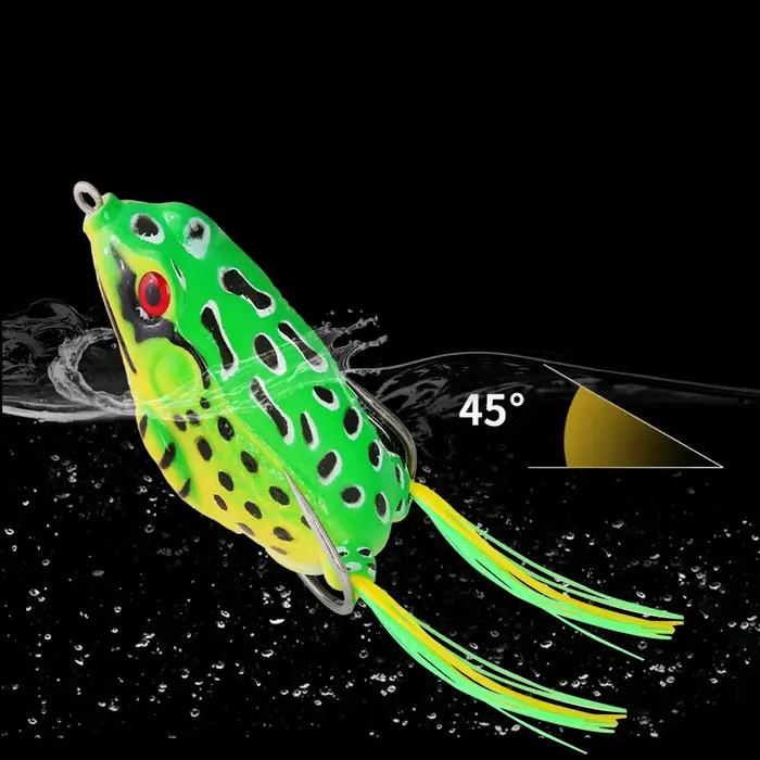 1 pièces 5g 9g 13g 17.5g leurres de pêche grenouille souple appâts artificiels en Silicone avec Doub