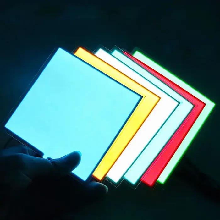 5*5 cm 10*10 cm EL panneau rétro-éclairage Led panneau lumineux LED électroluminescent El rétro-écla