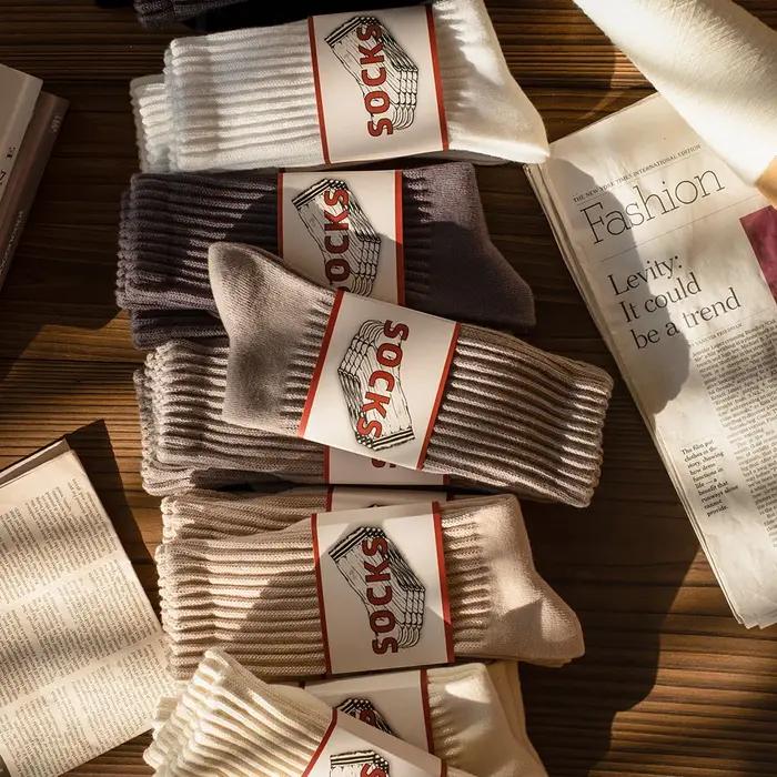 Chaussettes Traditionnelles Japonaises - Bas Pur Coton Lignes Épaisses Homme Femme pour Chasse