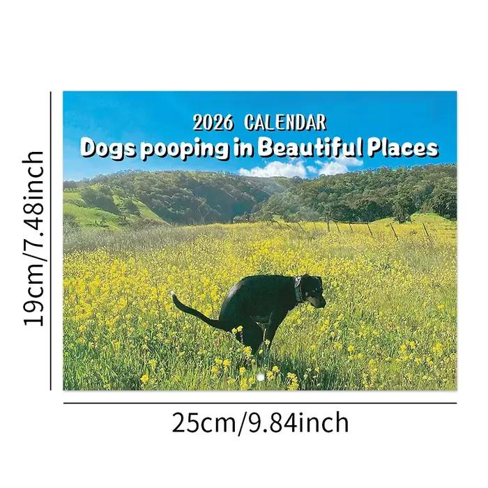 Calendrier pour chiens qui font la merde 2026