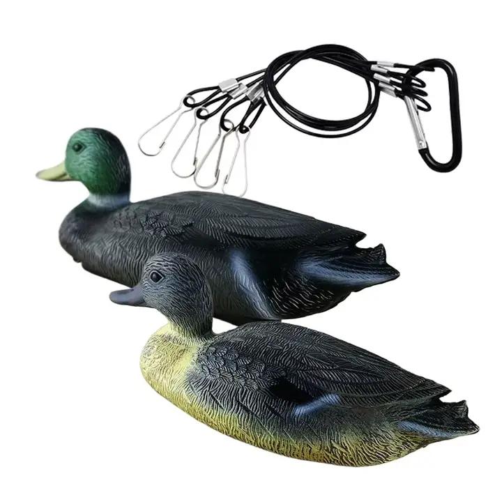 Kit ligne décoy canard/oie câble acier PVC - Attaches rapides robustes pour chasse au gibier d'eau