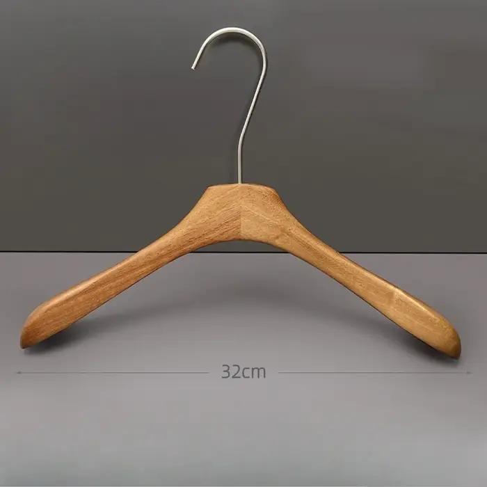 Cintre pour magasin de vêtements en bois massif peinture épaisse antidérapant non marquant pince à pantalon porte-vêtements occasions spéciales