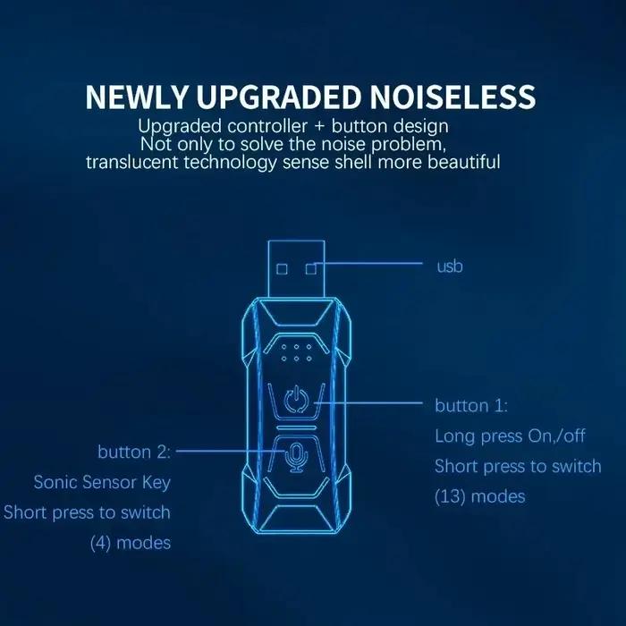 Bande lumineuse d'ambiance LED RGB pour intérieur de voiture, Fiber optique USB néon Invisible, lamp
