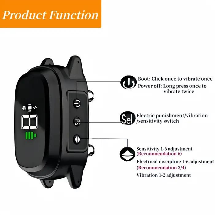 Dispositif Anti-aboiement pour chien, étanche, ultrasonique, arrêt des aboiements, Vibration, collier Anti-aboiement, collier d'entraînement pour tous les chiens