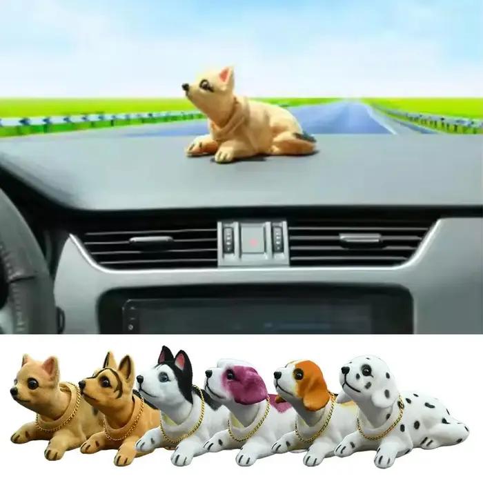 Poupée de voiture Husky Beagle Saint Bernard berger secouant la tête, décoration intérieure automobile, cadeau créatif pour femme et homme, accessoire mignon pour voiture et maison