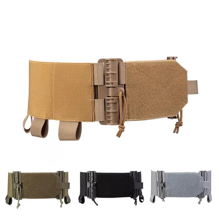 Couvre-ceinture tactique élastique pour homme, système de boucle de déclenchement rapide, gilet pare-balles, équipement de chasse, nylon haute qualité, blanc, rouge, noir, vert