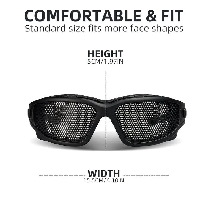 Lunettes tactiques en acier robustes pour chasse paintball tir sportif protection oculaire homme femme occasions extérieures