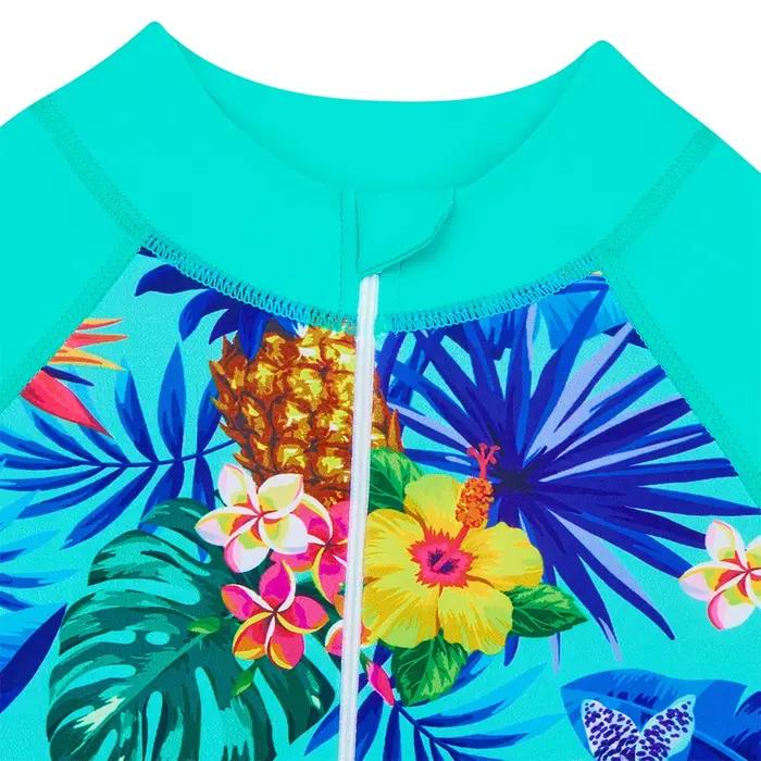 Maillot de bain fille petite fille fermeture éclair sur le devant maillots de bain enfants costumes