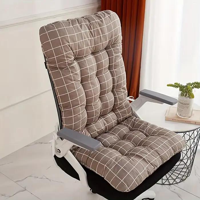 Coussin de chaise de bureau ergonomique avec support de dossier intégré – Convient à une utilisation multifonctionnelle des sièges de maison et d'auto