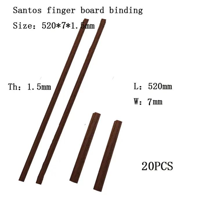 Bande de frette en bois massif pour guitare 520mm divers matériaux personnalisation occasionnelle à offrir pour musiciens