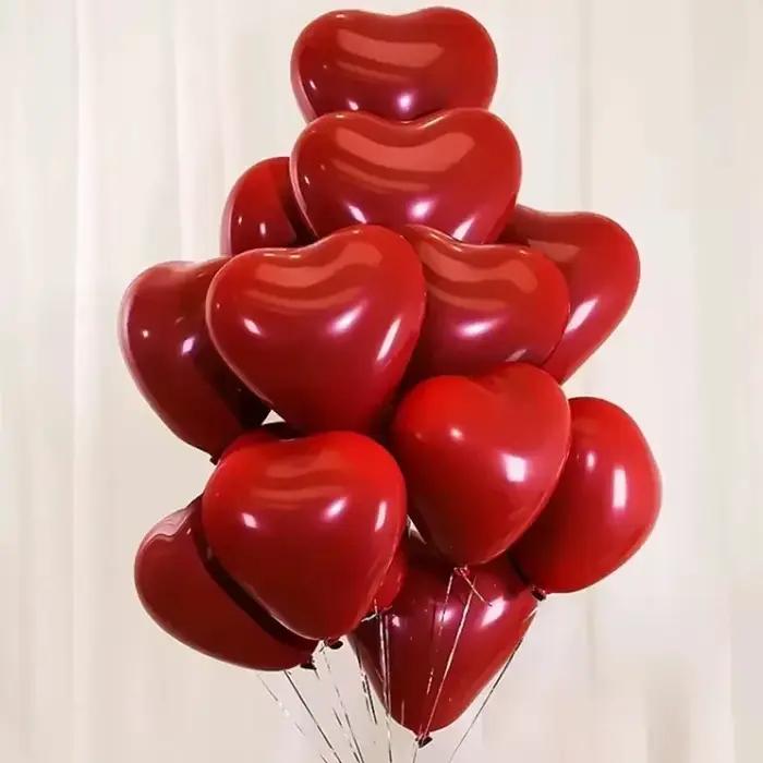 Ballons de Coeur en Aluminium pour Fêtes et Célébrations Spéciales Occasions de Mariage Fiançailles Baptême Révélation du Sexe Anniversaire Fête des Mères