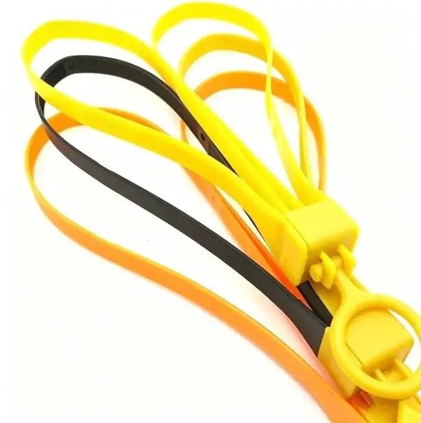 Menottes factices tactiques câble plastique jaune accessoire décoratif pour hommes activités tactiques sportives reconstitution historique paintball airsoft