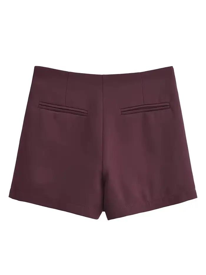 TFMLN nouveau printemps femmes solide jupe mode casual côté fermeture éclair Mini Shorts jupes Vinta